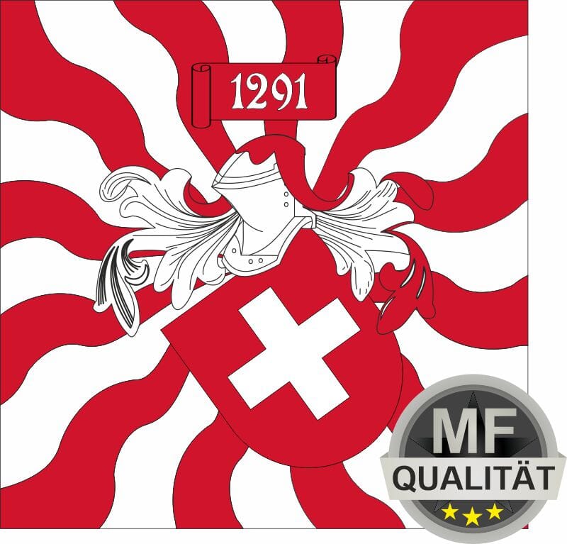 Fahne geflammt Schweiz Multi-Flag | 30 x 30 cm und Gr&ouml;sser - Bild 1