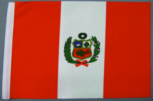 Peru Tisch-Fahne DeLuxe ohne St&auml;nder | 15.5 x 24 cm - Bild 2