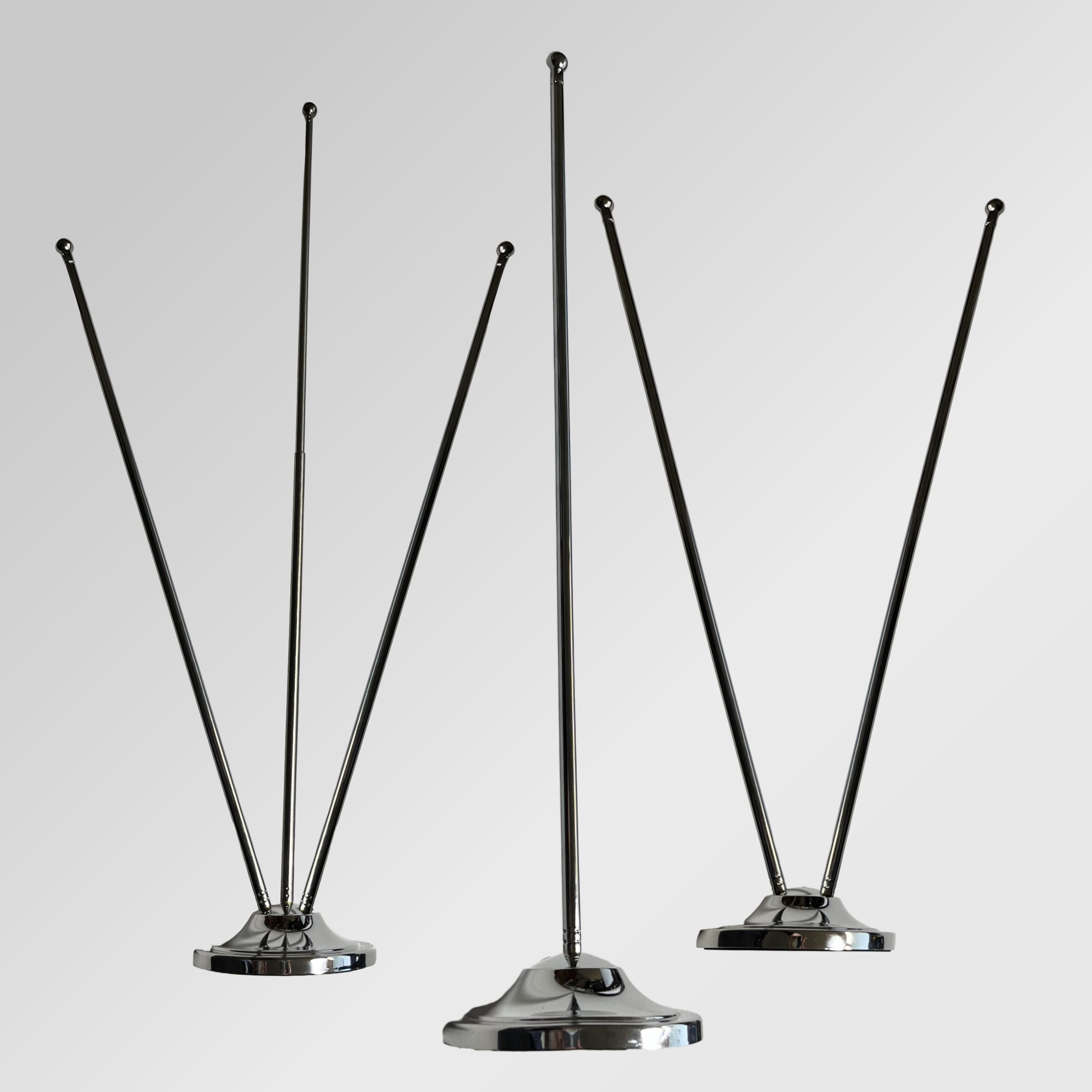 Tischfahnenstab verchromt DeLuxe Standard oder Teleskop 36 cm oder 27 bis 47 cm - Bild 3