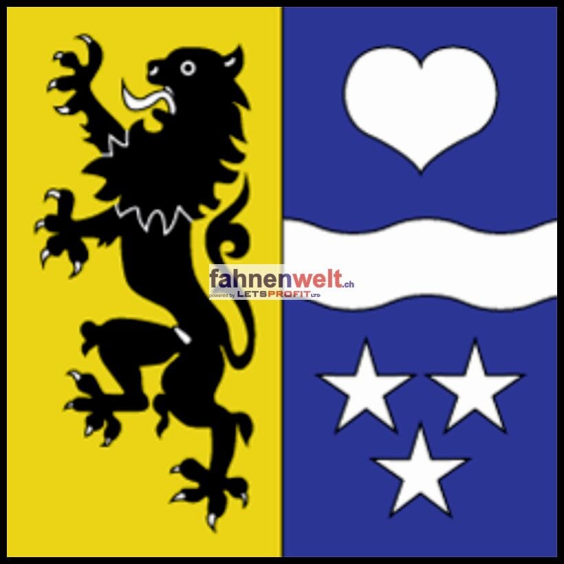 Fahne Gemeinde 1348 Le Brassus Ehemalige Gemeinde (VD) | 30 x 30 cm und Gr&ouml;sser - Bild 1