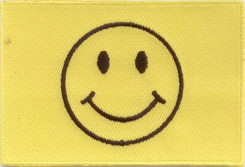 Patch Sticker zum aufb&uuml;geln Smiley | 5.5 x 9 cm - Bild 1