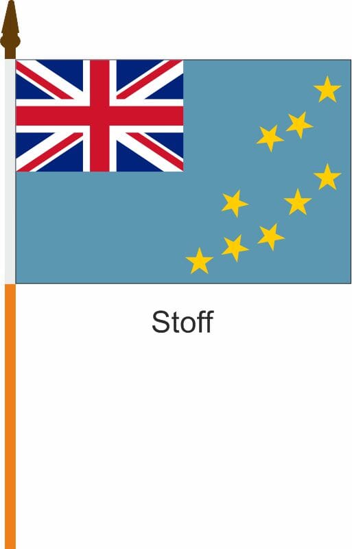 Tuvalu Fahne / Flagge am Stab | 30 x 45 cm - Bild 1