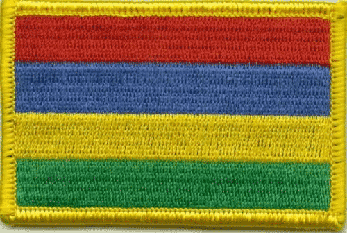 Patch Sticker zum aufb&uuml;geln Mauritius | 5.5 x 9 cm - Bild 1