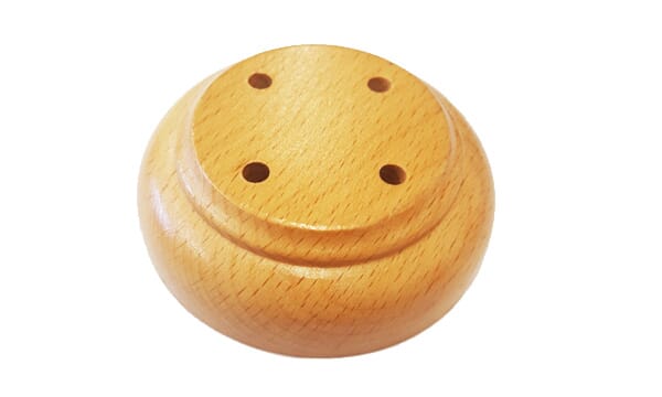4-fach Holzsockel f&uuml;r Tischfahne 22.5 x 15 cm - Bild 1
