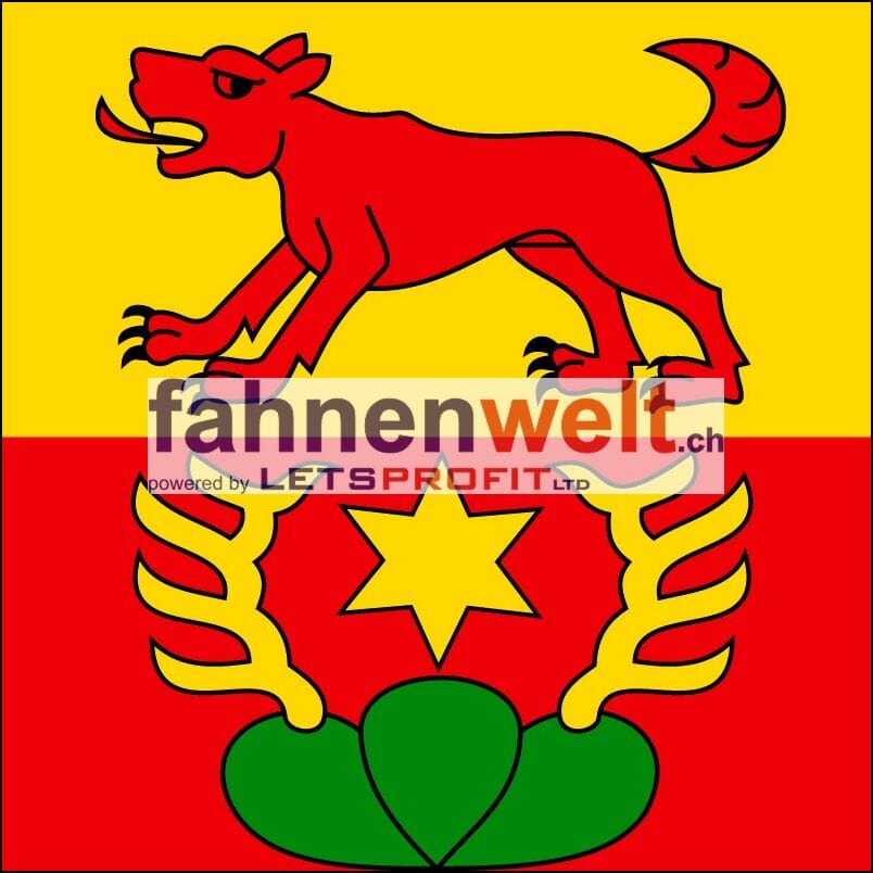 Fahne Gemeinde 3422 R&uuml;dtligen-Alchenfl&uuml;h (BE) | 30 x 30 cm und Gr&ouml;sser - Bild 1