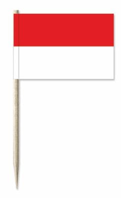 Mini-Fahnen Monaco Pack &agrave; 50 St&uuml;ck Pack &agrave; 50 St&uuml;ck | 30 x 40 mm - Bild 1