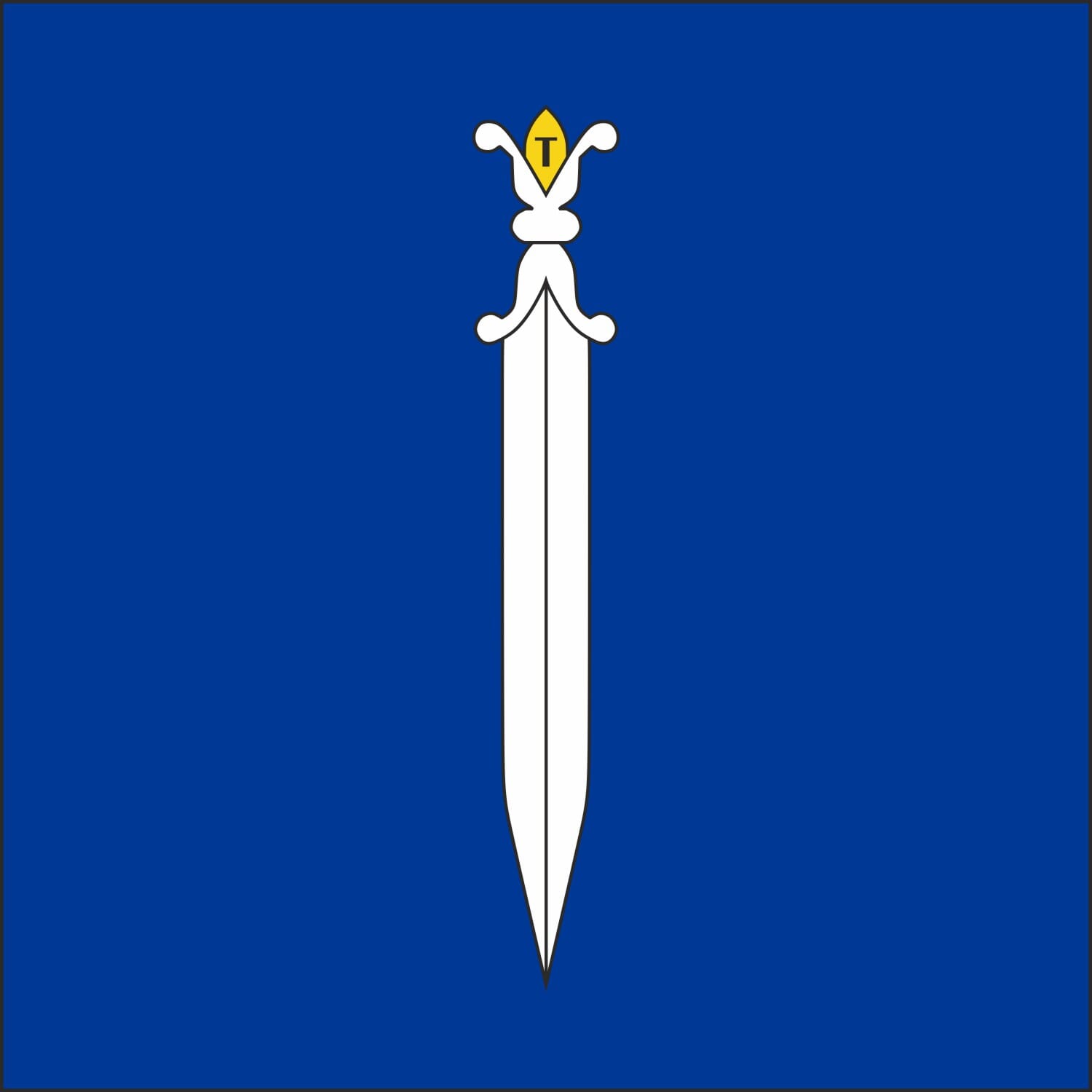 Fahne Gemeinde 2074/2075 La T&egrave;ne (NE) | 30 x 30 cm und Gr&ouml;sser - Bild 1
