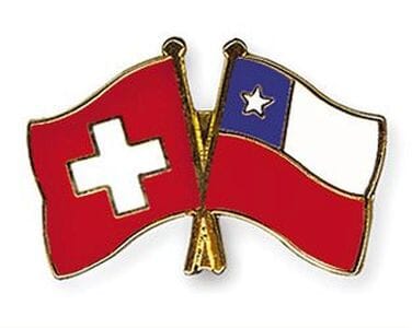 Freundschaftspin Schweiz-Chile | Gr&ouml;sse ca. 22mm - Bild 1