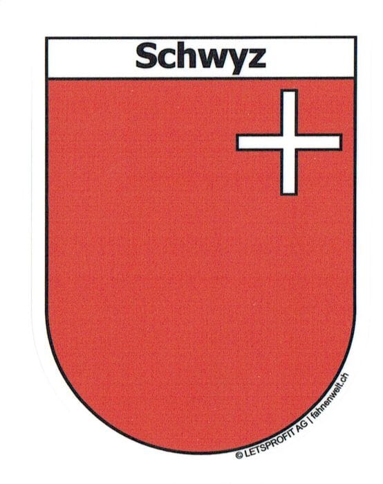 Wappen Schwyz Aufkleber SZ | ca. 13.5 x 17.7 cm - Bild 1