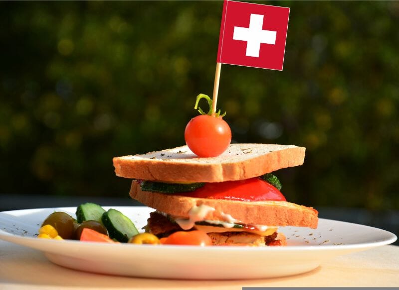 Mini- / Tischf&auml;hnchen Schweiz Pack &agrave; 10 St&uuml;ck | 55 x 55 mm - Bild 3