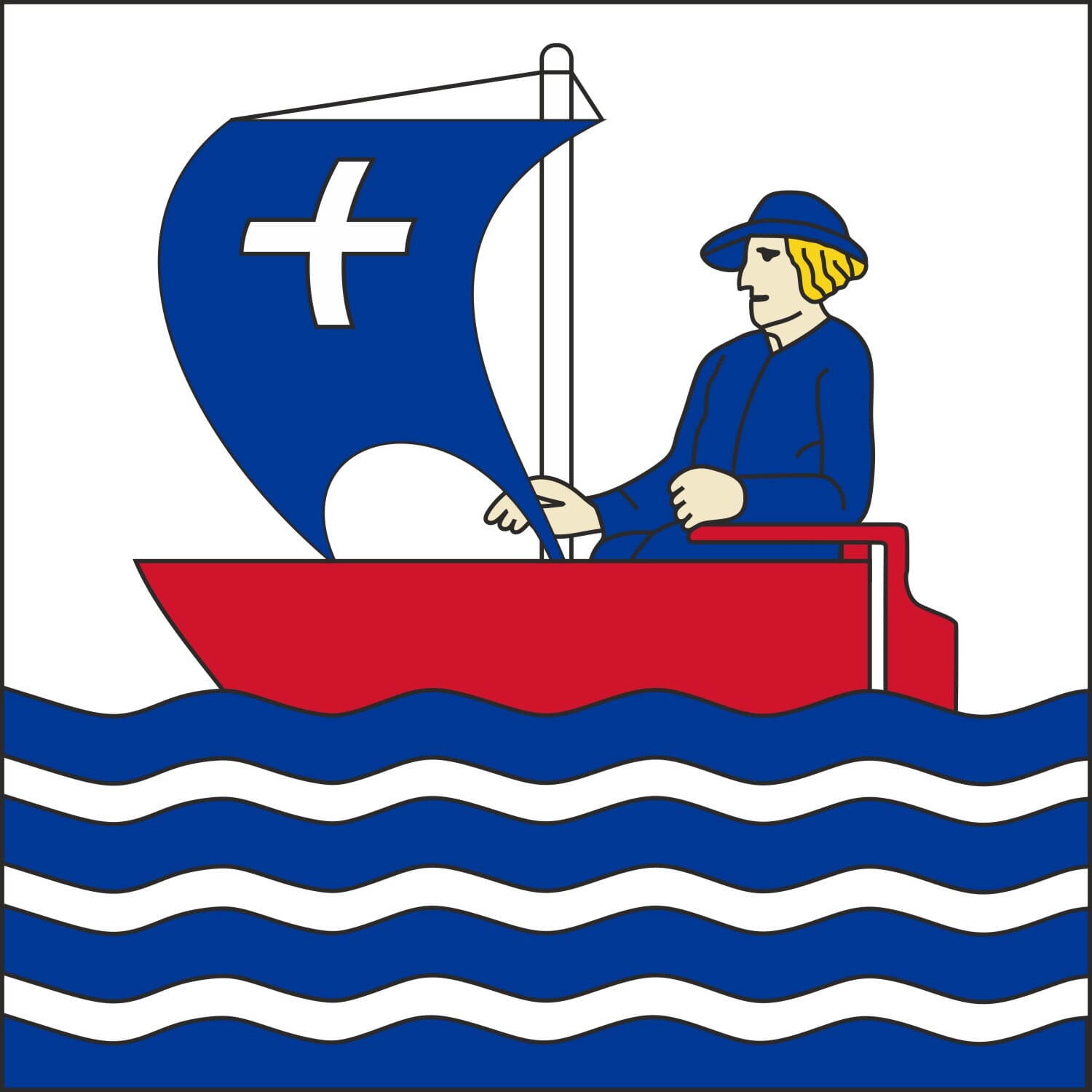 Fahne Gemeinde 6314 Unter&auml;geri (ZG) | 30 x 30 cm und Gr&ouml;sser - Bild 1