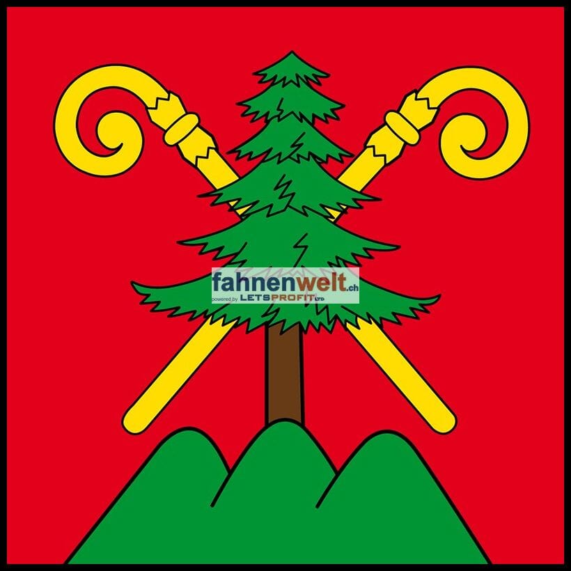 Fahne Gemeinde 3962 Montana Ehemalige Gemeinde (VS) | 30 x 30 cm und Gr&ouml;sser - Bild 1