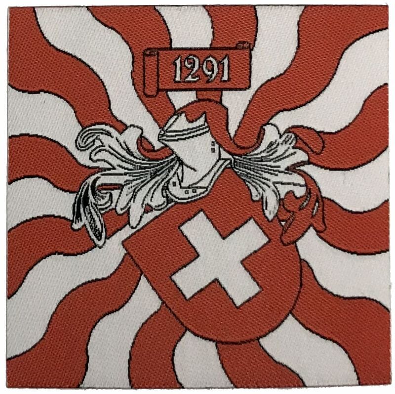 Patch Sticker zum aufb&uuml;geln Schweiz geflammt | 7 x 7 cm - Bild 1