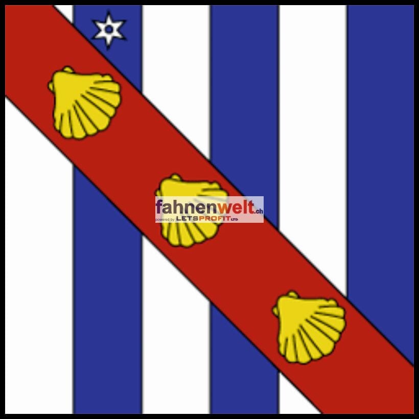 Fahne Gemeinde 1543 Grandcour (VD) | 30 x 30 cm und Gr&ouml;sser - Bild 1