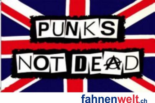 Punks sind nicht tot / Punks not dead Fahne gedruckt | 90 x 150 cm - Bild 1