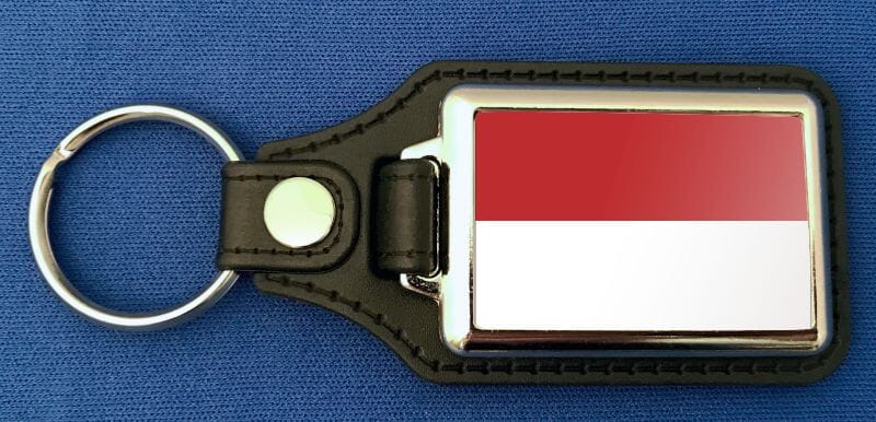 Monaco Schl&uuml;sselanh&auml;nger aus Metall und Kunstleder | ca. 95 X 37 mm - Bild 1