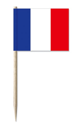 Fan-Set Frankreich mit 2 Tischflaggen, 50 Mini-Fahnen, 10 Holzsockeln und Fahne 100 x 150 cm - Bild 3