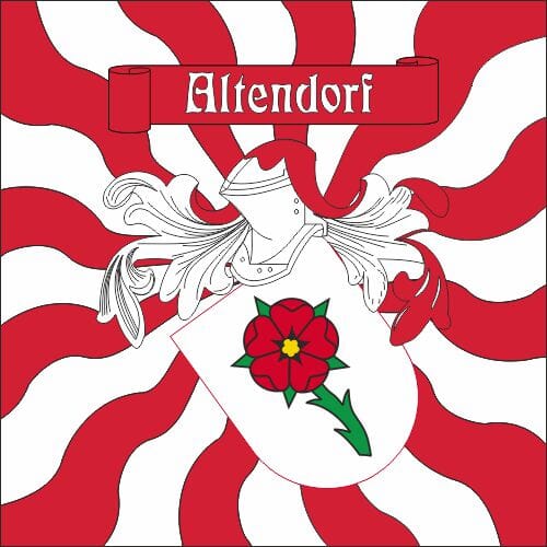 Fahne geflammt Gemeinde 8852 Altendorf (SZ) | 30 x 30 cm und Gr&ouml;sser - Bild 1