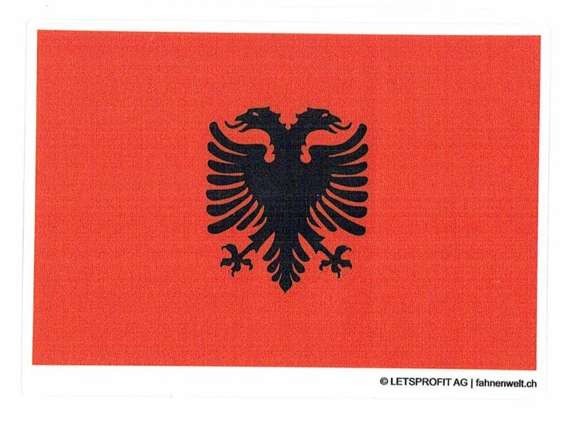 Aufkleber Albanien | 7 x 9.5 cm - Bild 1