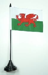Wales Tisch-Fahne mit Fuss | 10 x 15 cm - Bild 1