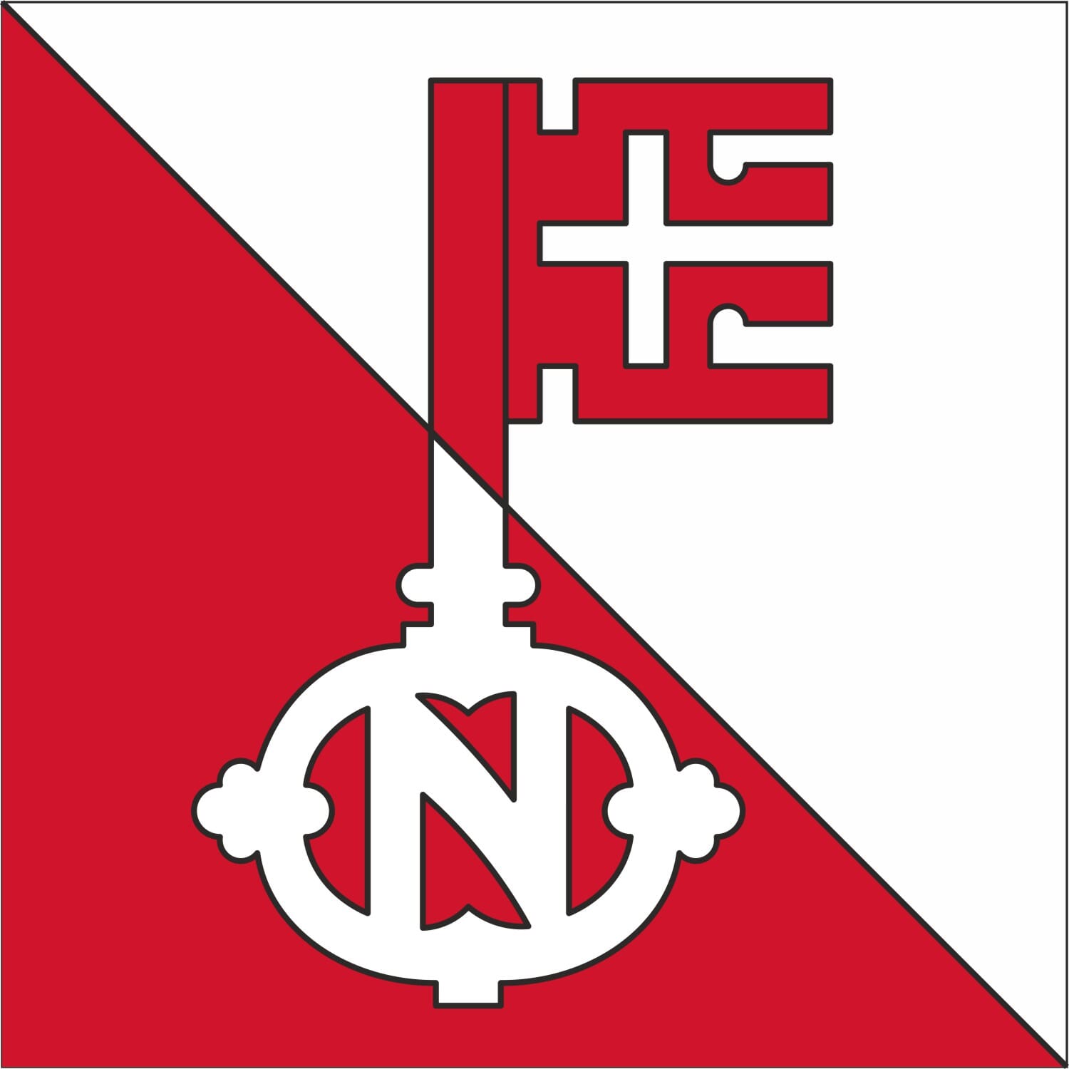 Fahne Gemeinde 4435 Niederdorf (BL) | 30 x 30 cm und Gr&ouml;sser - Bild 1