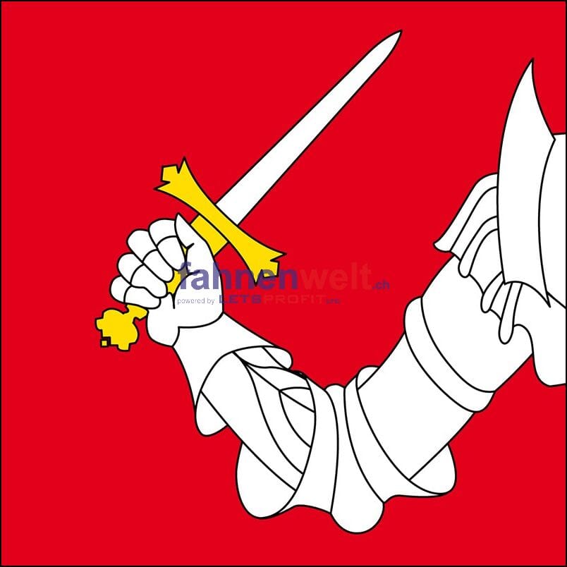 Fahne Gemeinde 6826 Riva San Vitale (TI) | 30 x 30 cm und Gr&ouml;sser - Bild 1