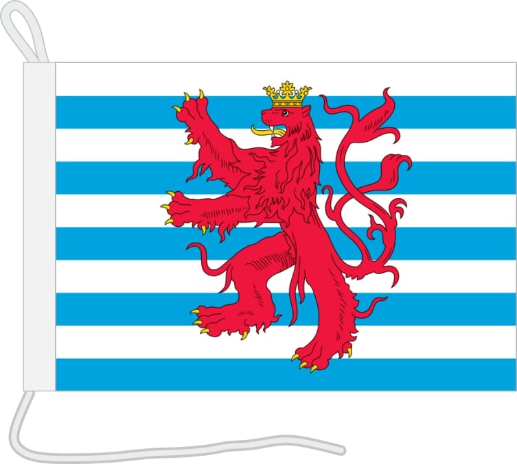 Bootsfahne Luxemburg mit Wappen | 30 x 45 cm - Bild 1