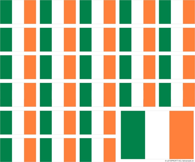 Aufkleber Irland auf Bogen | 12.5 x 10.5 cm - Bild 1