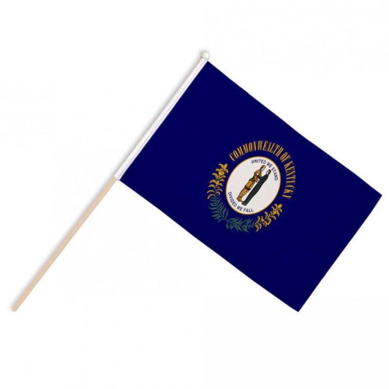 Kentucky Fahne / Flagge am Stab Pack &agrave; 4 St&uuml;ck | 15 x 22.5 cm - Bild 1