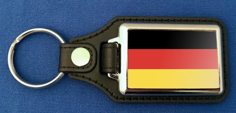 Deutschland ohne Adler Schl&uuml;sselanh&auml;nger aus Metall und Kunstleder | ca. 95 X 37 mm - Bild 1