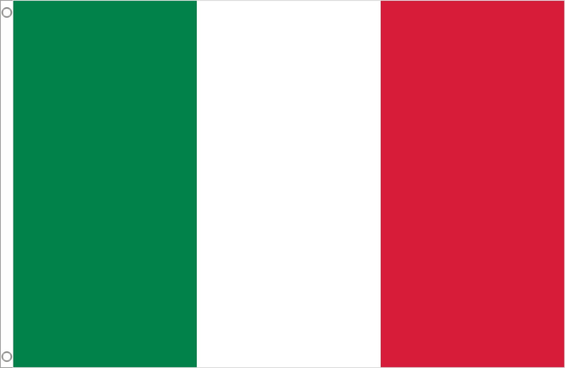 Polyesterfahne Italien mit Oesen | 100 x 150 cm