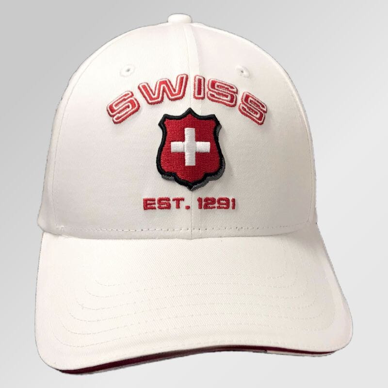 Baseballcap-Cap "SWISS 1291" &ndash; Rot-Weiss, One-Size - Bild 1