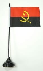 Angola Tisch-Fahne mit Fuss | 10 x 15 cm - Bild 1