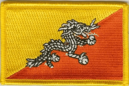 Patch Sticker zum aufb&uuml;geln Bhutan | 5.5 x 9 cm - Bild 1