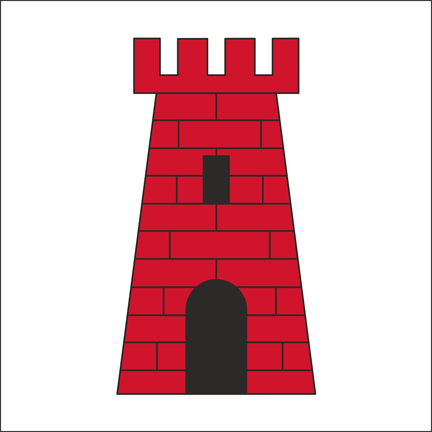 Fahne Gemeinde 6723 Castro Ehemalige Gemeinde (TI) | 30 x 30 cm und Gr&ouml;sser - Bild 1