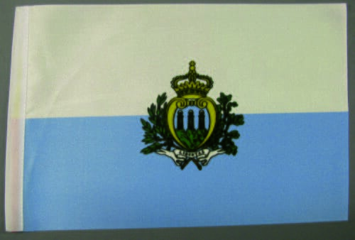 San Marino Tisch-Fahne DeLuxe ohne St&auml;nder | 15.5 x 24 cm - Bild 2
