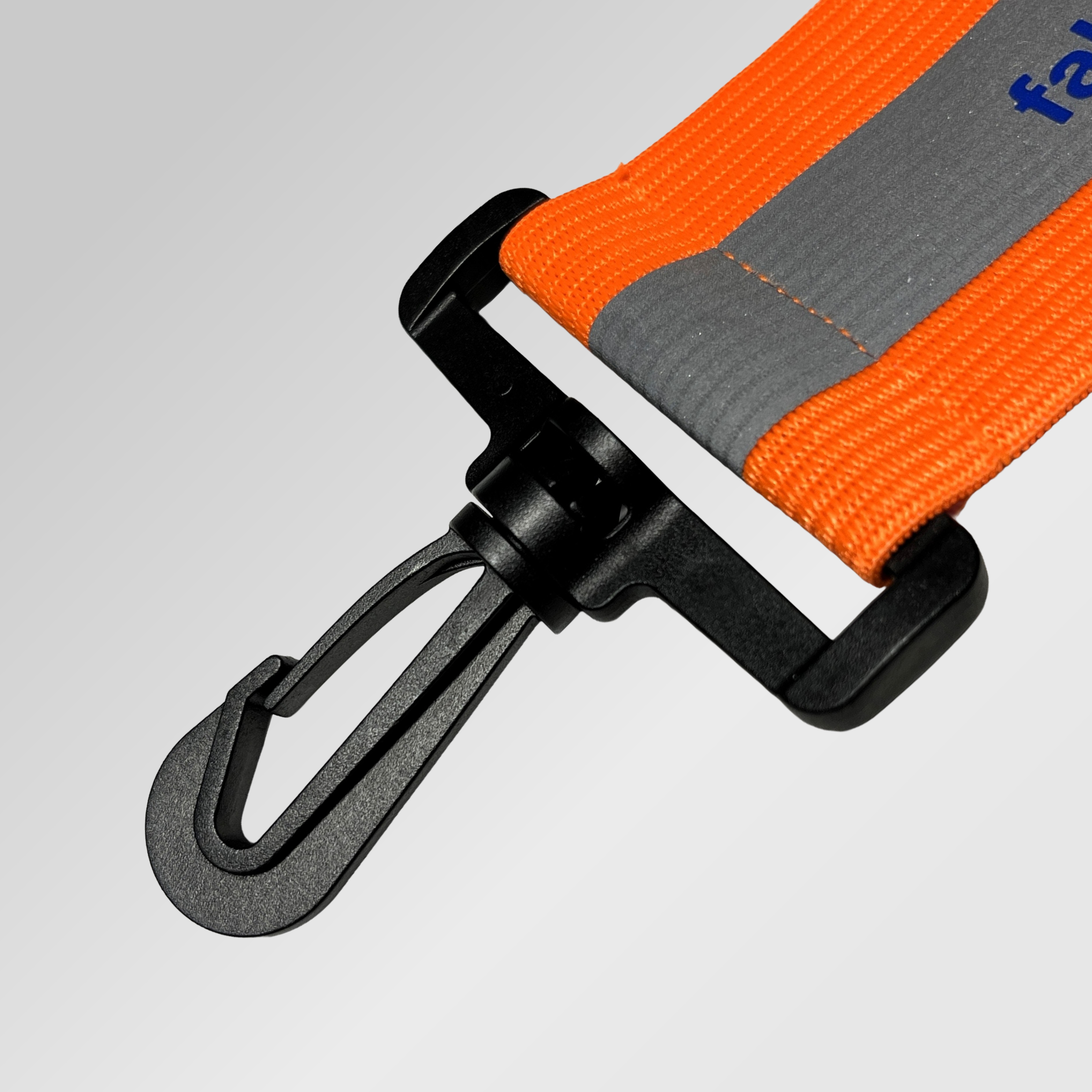 Reflex-Schultergurt Neon-Orange ca. 5 cm breit, verstellbar 53&ndash;74 cm, mit Karabiner - Bild 4