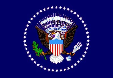 US Pr&auml;sident Fahne gedruckt | 90 x 150 cm - Bild 1