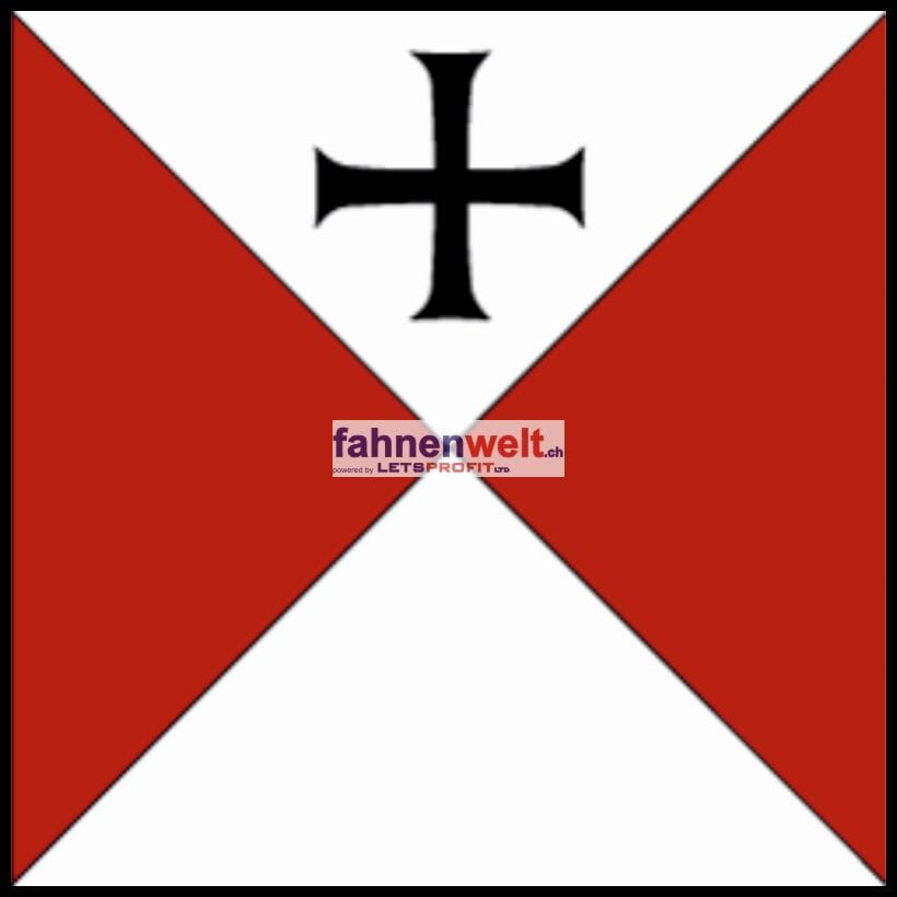 Fahne Gemeinde 1724 Sen&egrave;des (FR) | 30 x 30 cm und Gr&ouml;sser - Bild 1