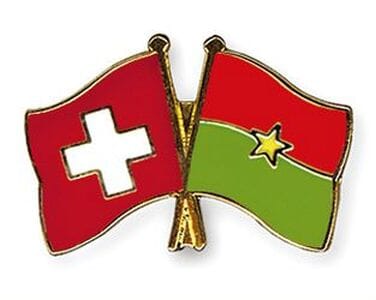Freundschaftspin Schweiz-Burkina Faso | Gr&ouml;sse ca. 22mm - Bild 1