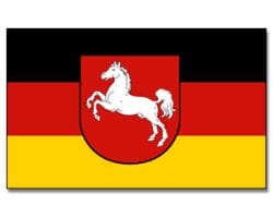 Niedersachsen Hissfahne gedruckt quer | 90 x 150 cm - Bild 1