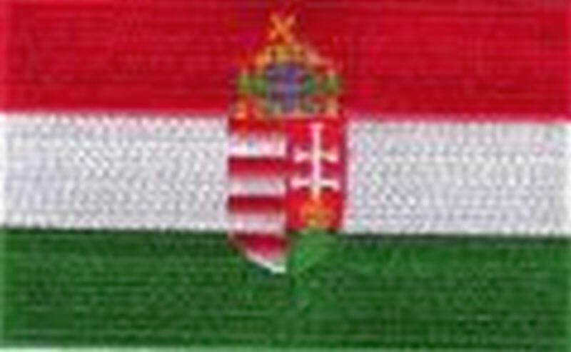 Patch Sticker zum aufb&uuml;geln Ungarn mit Wappen klein | 4 x 6 cm - Bild 1