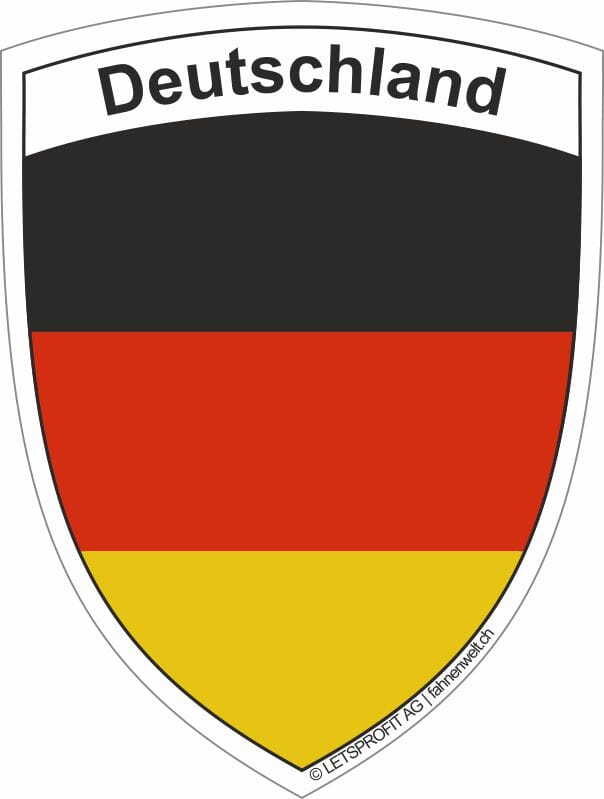 Aufkleber Deutschland Wappen | 6.5 x 8.5 cm - Bild 1