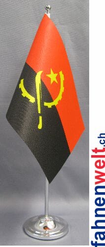 Angola Tisch-Fahne DeLuxe ohne St&auml;nder | 15.5 x 24 cm - Bild 1