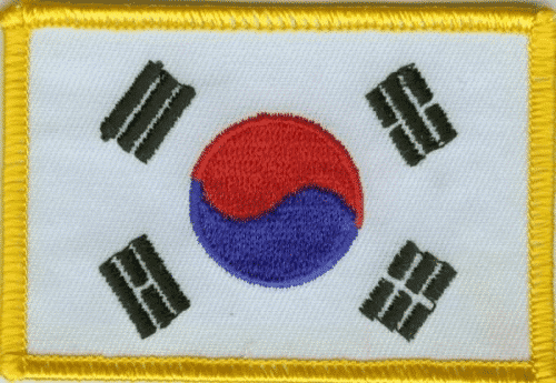 Patch Sticker zum aufb&uuml;geln S&uuml;dkorea | 5.5 x 9 cm - Bild 1