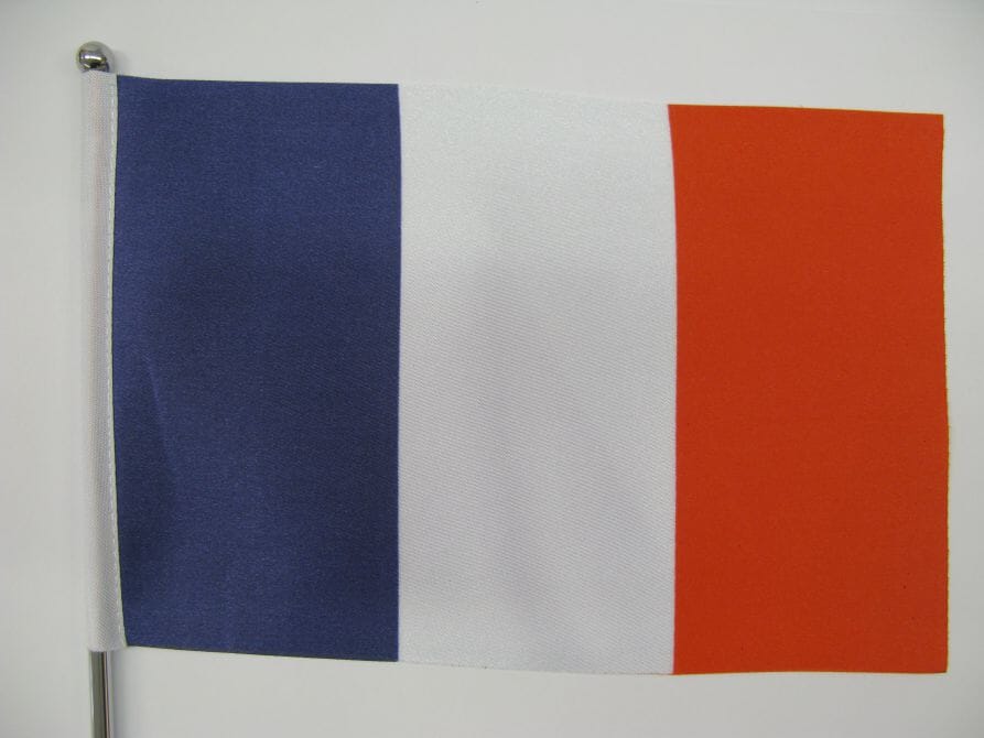 Frankreich Tisch-Fahne DeLuxe ohne St&auml;nder | 15.5 x 24 cm - Bild 2