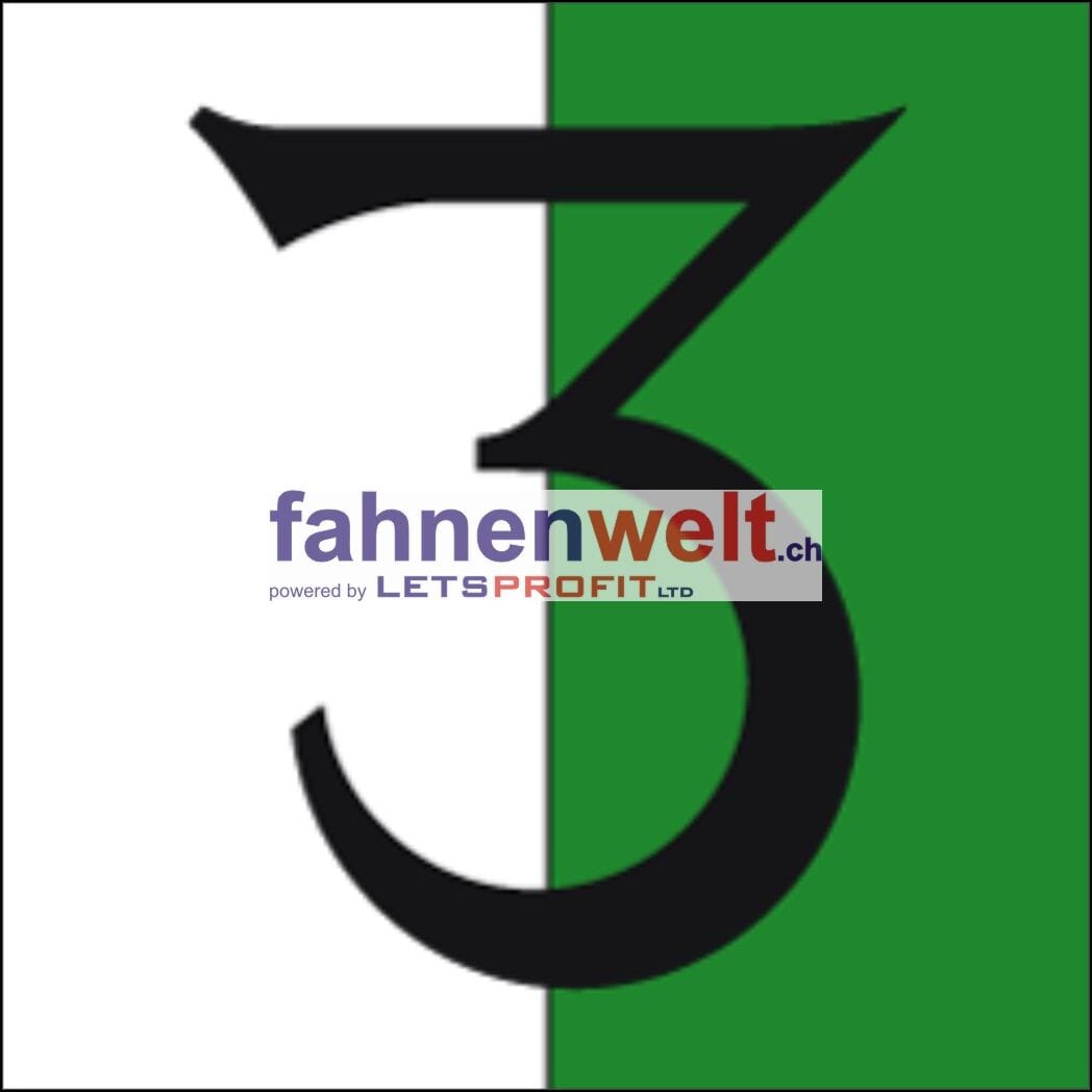 Fahne Bezirk Zurzach (AG) | 30 x 30 cm und Gr&ouml;sser - Bild 1