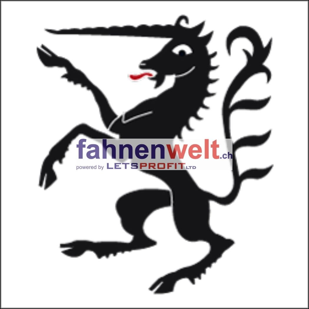 Fahne Gemeinde 7556 Ramosch Ehemalige Gemeinde (GR) | 30 x 30 cm und Gr&ouml;sser - Bild 1