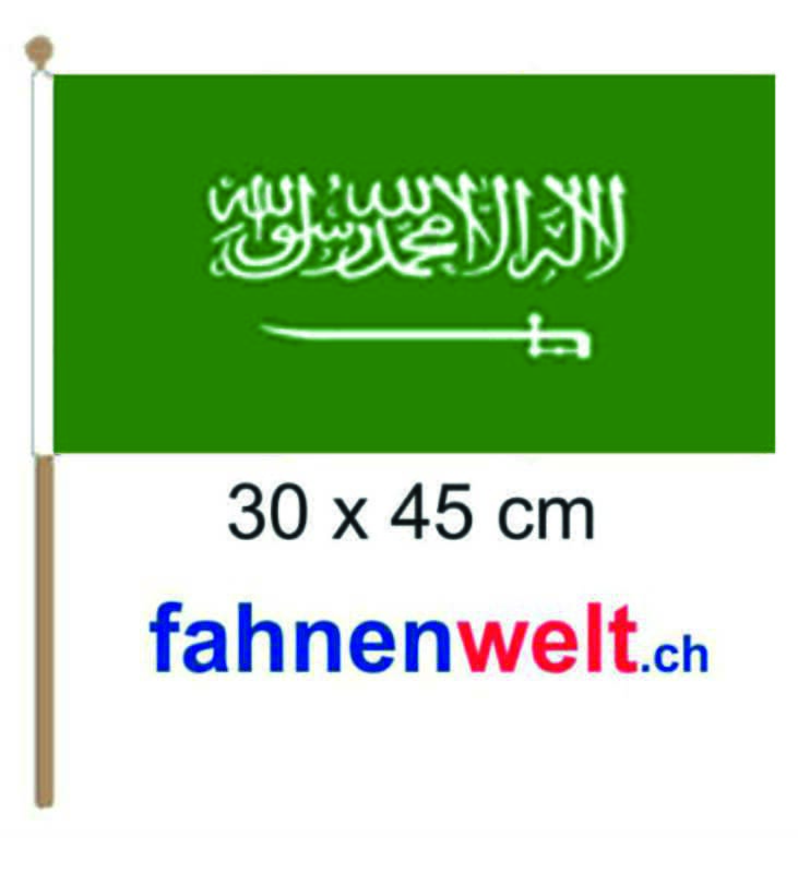 Saudi Arabien Fahne / Flagge am Stab | 30 x 45 cm - Bild 1