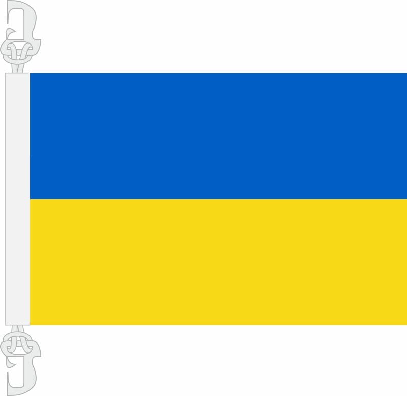 Ukraine Hissfahne gedruckt im Querformat | 30 x 45 cm - Bild 1